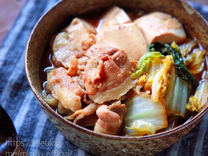 ♡10分煮るだけ♡豚肉と白菜のすき煮♡【#簡単レシピ#煮物#豆腐#節約】