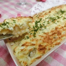 メレンゲ要らず☆ きのこ入りはんぺんチーズのスフレ風