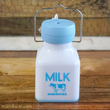 ダイソーの可愛いくって機能的!ライトにもなる♥ミルク瓶型のミニ加湿器