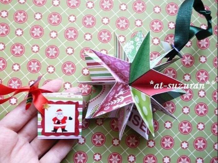 クリスマスに簡単!閉じるとBOOK型、開くとリース