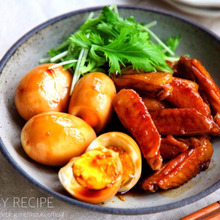 ♡煮込み8分♡手羽とたまごのうま照り煮♡【#簡単#時短#節約#煮物】