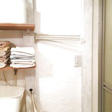 お風呂で使ったタオル掛けをdiyしてみました。