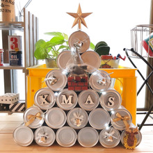 空き缶で!年中使えてインテリア収納にもなるXmasツリーをDIY