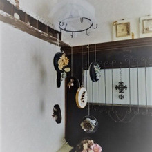 空き箱リメイク♪6P入りチーズ箱 de リバーシブル?!吊り下げアンティークフレンチ雑貨♪