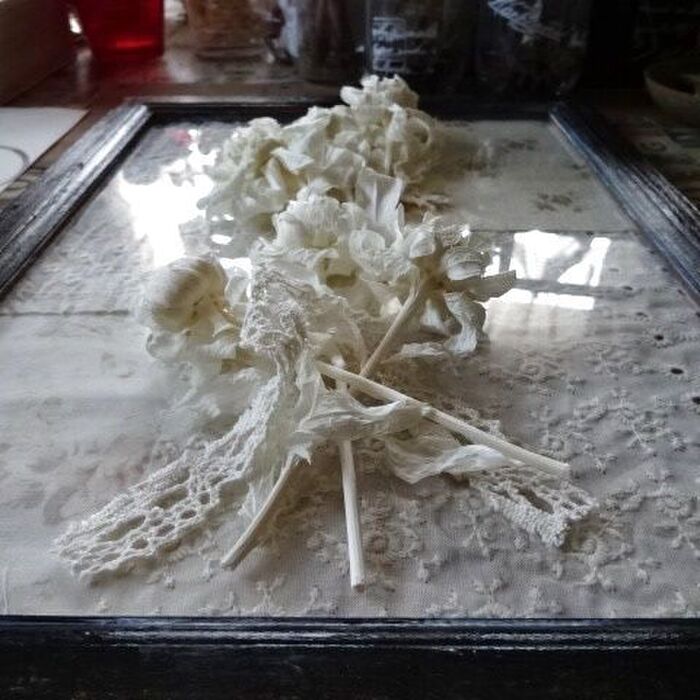 雑貨を作ろう♪余った端切れをフレームINして!立体的*壁掛け*ナチュラルインテリア♪