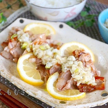 ご飯もお酒もすすむ♪豚肉のネギ塩レモンだれ