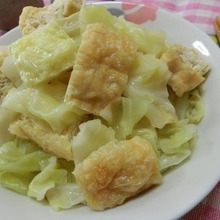 ずぼら10分☆ 美味しすぎ♪ キャベツと油揚げのシャンタン煮