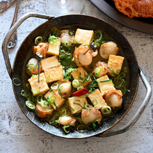 【豆腐のおかず】熱々ふんわり💛厚揚げとほたての和風アヒージョ💛簡単