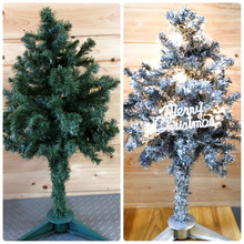 塗っただけ!古いXmasツリーをシンプルでおしゃれな白銀ツリーに簡単リメイク!