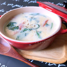 【15分で簡単】風邪予防に!ほうれん草とトマトの豆乳クリームスープ