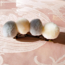 グルーガンで出来る。デコレーションボールのバレッタ