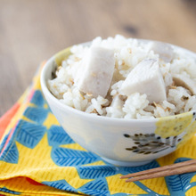 里芋とツナの炊き込みご飯