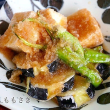 じゅんわり~お出汁がしみる♪揚げ出しナスと厚揚げのおろし和え