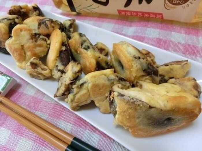 おからパウダーで香ばしい♪ 椎茸のフリッター風ピカタ