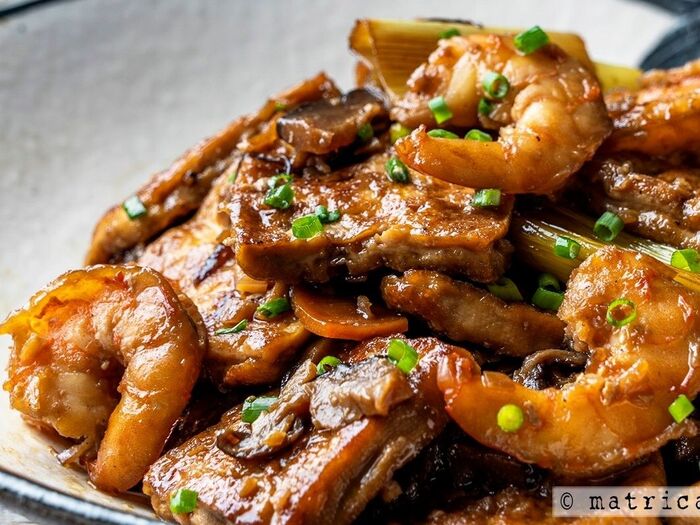 味付けをし、海老を投入〜!