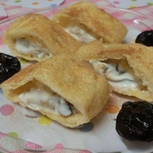 小麦粉・砂糖不使用☆ 油揚げでフルーツヨーグルトパイ