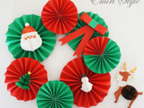 ペーパーファンリース 作り方&飾り方 画用紙で簡単クリスマスリース!