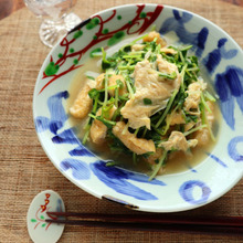 豆尽くしでヘルシー☆湯葉と豆苗と油揚げの煮浸し