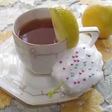 お家カフェを楽しくするアイデア♡いつものレモンティーにキラキラ!もふもふ綿菓子~!