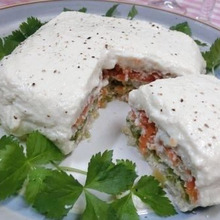 レンチン5分☆ 野菜と豆腐と鶏でミートローフ