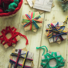 材料は段ボールと毛糸♪ぐるぐる自由に巻くだけオーナメント