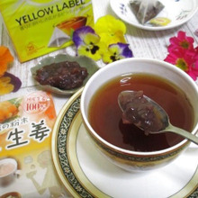 お家カフェのアイデア♡これからの季節におすすめの暖まる紅茶!粒あんと蒸し生姜入り紅茶♪