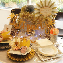 平面を立体的に華やかにデコるコツ☆パーティーテーブルコーデ☆