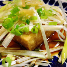 レンジでチンして簡単♡厚揚げの中華蒸し風〜ごま油がけ〜