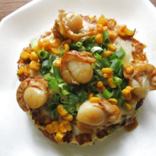 お豆腐と白菜の新食感のお好み焼き♡チーズとろ~り!バター醤油のコーン&ベビーホタテのお好み焼き♪