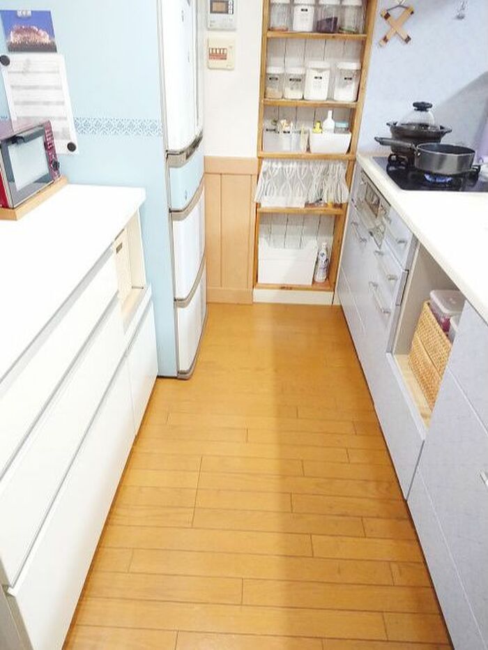 食洗機を撤去した場所◆クッションフロアでナチュラルに♪