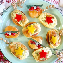 クリスマスに簡単!市販のパンと冷凍食品を使って~子供も大人も大好きなパン❤