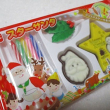 クリスマスケーキにも♪お子様喜ぶ♡星とサンタのチョコ~!(キャンドル付き)