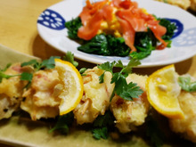 牡蠣の天ぷら♪白ワインに合わせて♪