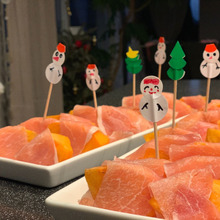 子供が作れる簡単Xmasピック!使うのは事務用シールだけ