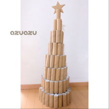 リサイクルアート☆ペーパー芯でクリスマスツリーはいかが?
