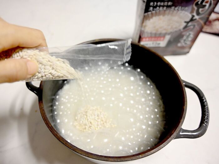 【注目食材】ぷちぷち触感大好評💛もち麦いり炭酸ごはん炊いてみた