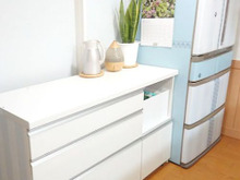 快適収納へ◆食器棚のスライドテーブル撤去