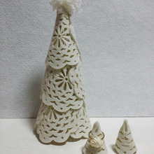 セリアのコースターで作るクリスマスツリー