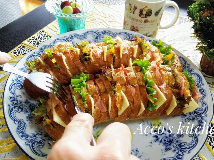 ⑪1人分用にカットする