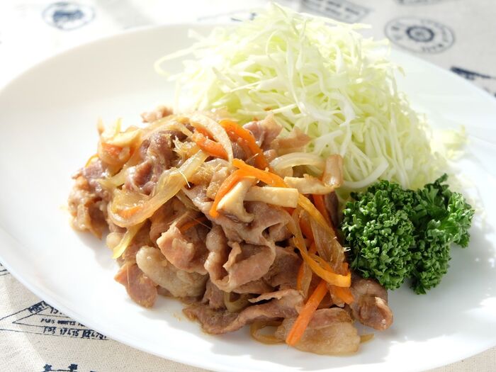 【くらし薬膳】子供も大好き☆潤い美肌も叶う♪豚肉と野菜のしょうが焼き~冬の薬膳