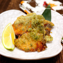 鰤の磯辺天ぷら・レモン風味。