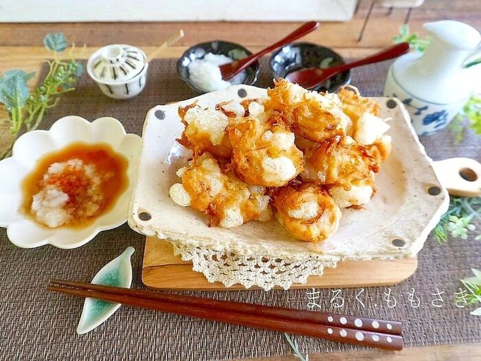 病みつき覚悟!ふわふわ~とうふ揚げ❤お餅がカリッ♪モチモチ♪ジャコとネギ入り(とうふの水切り不要!)