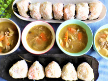 豚汁に合う♡しらすタラコお握り