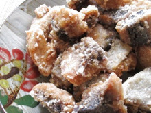 子供喜ぶ♡フライパン1つで!まぐろのスキミでまぐろ竜田揚げ~!♪(今回冷凍しためじろも加える)
