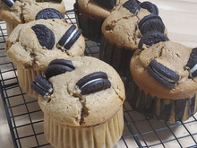 カフェラトリーを使ったキノコ型マフィン