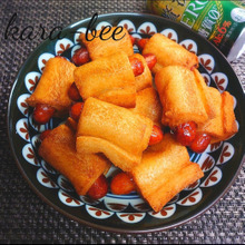 食パンで簡単ウマっ♪おつまみにも◎ウインナーロール揚げパン