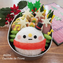 真ん丸おにぎりで!簡単!スノーマン☃︎