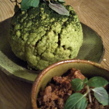 ガトーショコラ&抹茶クランブル〜苔玉&植木鉢スイーツ! おうちカフェスイーツ!