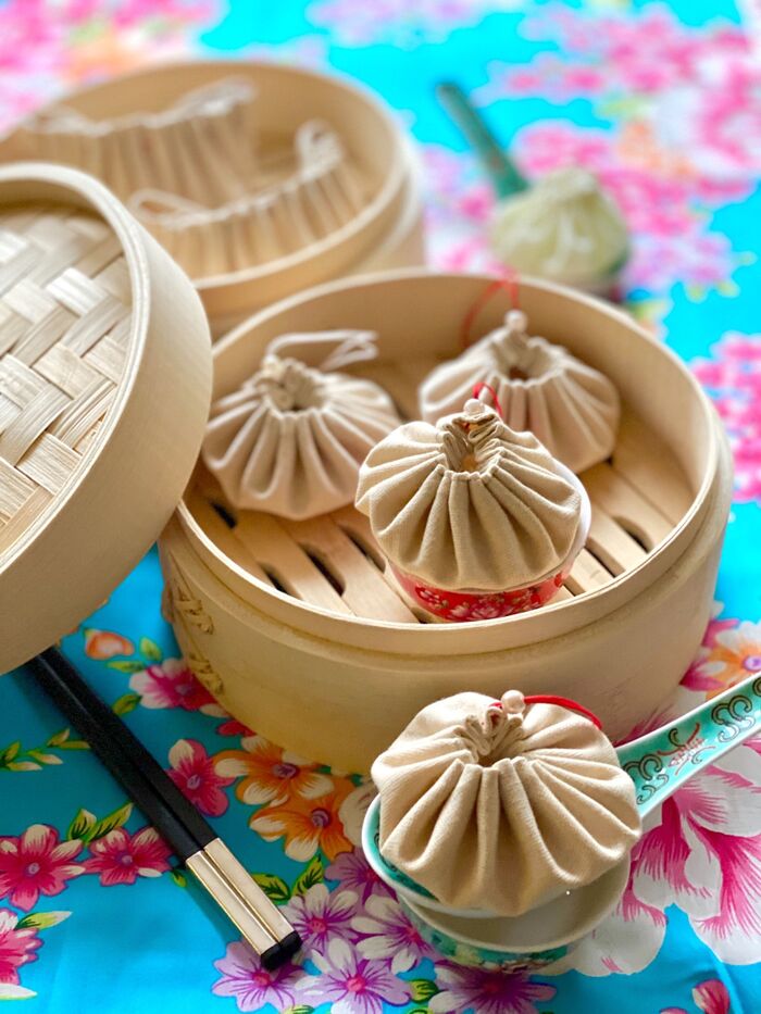 カンタン♪ときめきハンドメイド♪  **小籠包な小袋**