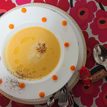 バターナッツスカッシュのポタージュ、ethnicに、creamyにElegantに・・・